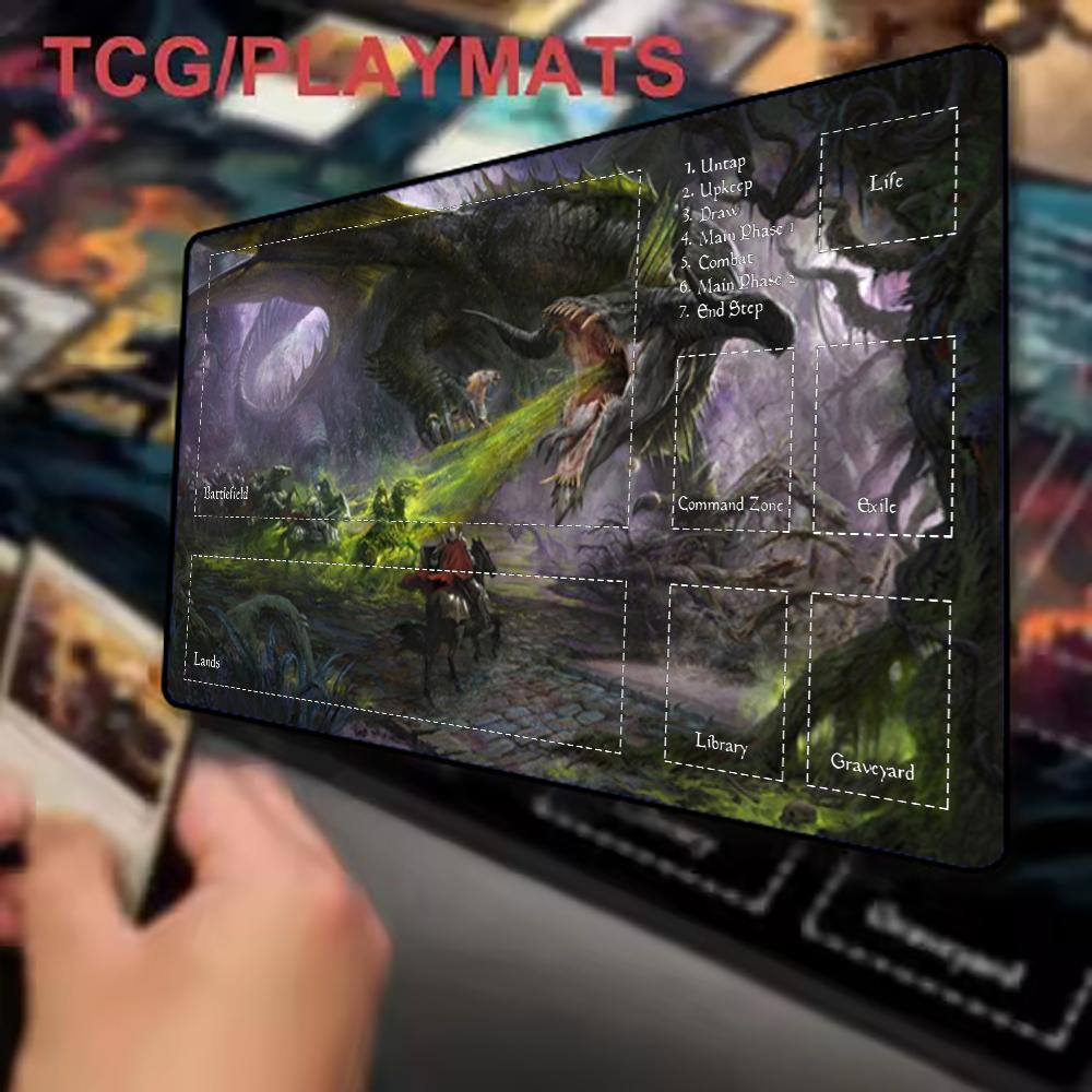 Green Flame Dragon Zoned TCG P - Door Mat Blank recension och pris