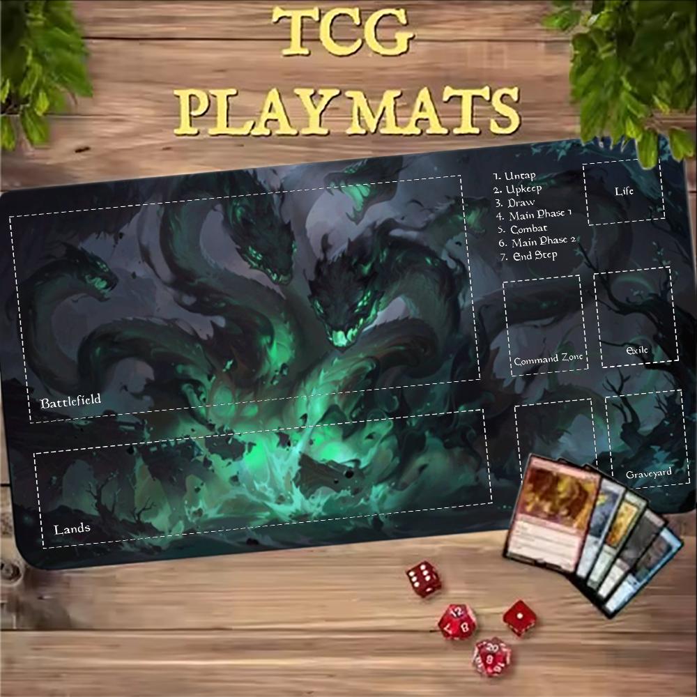 Green Flame Dragon Zoned TCG P - Door Mat Blank recension och pris