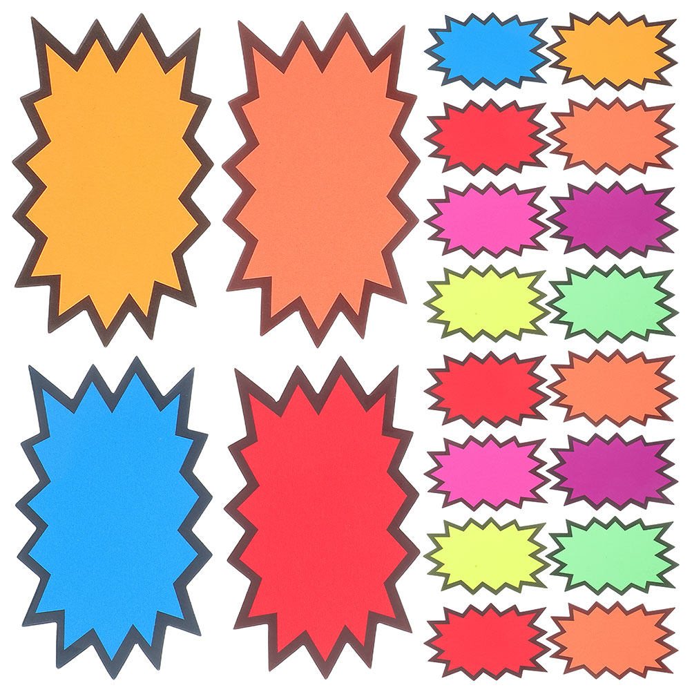 160Pcs Colorful Burst Price Ta - Yard Sign Blank recension och pris