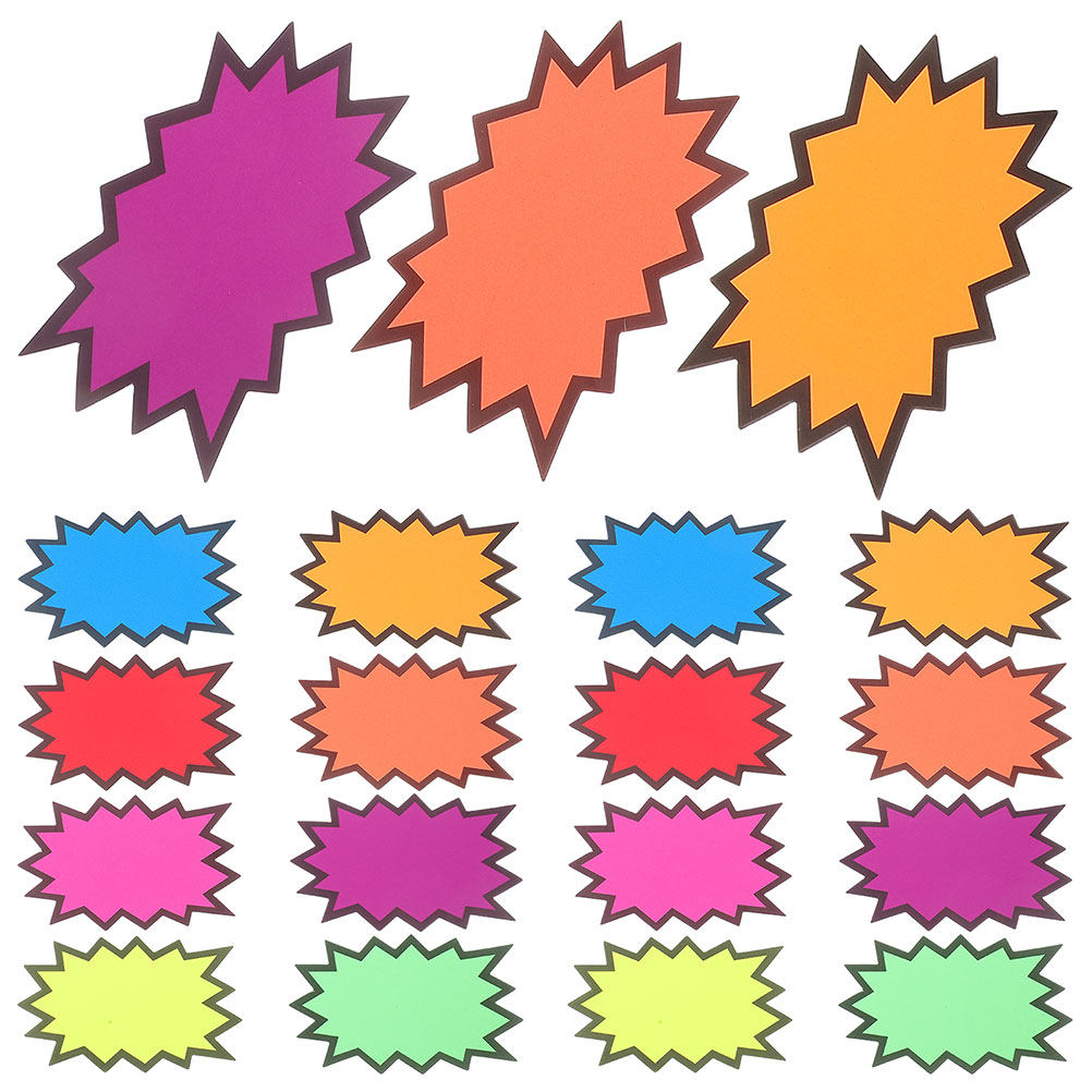 160Pcs Colorful Burst Price Ta - Yard Sign Blank recension och pris