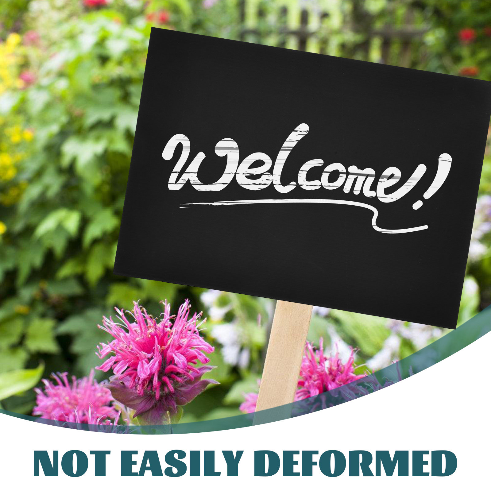 2Pcs Sleek Black Blank Garden  - Yard Sign Blank recension och pris